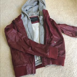 Hooded Leather Jacket